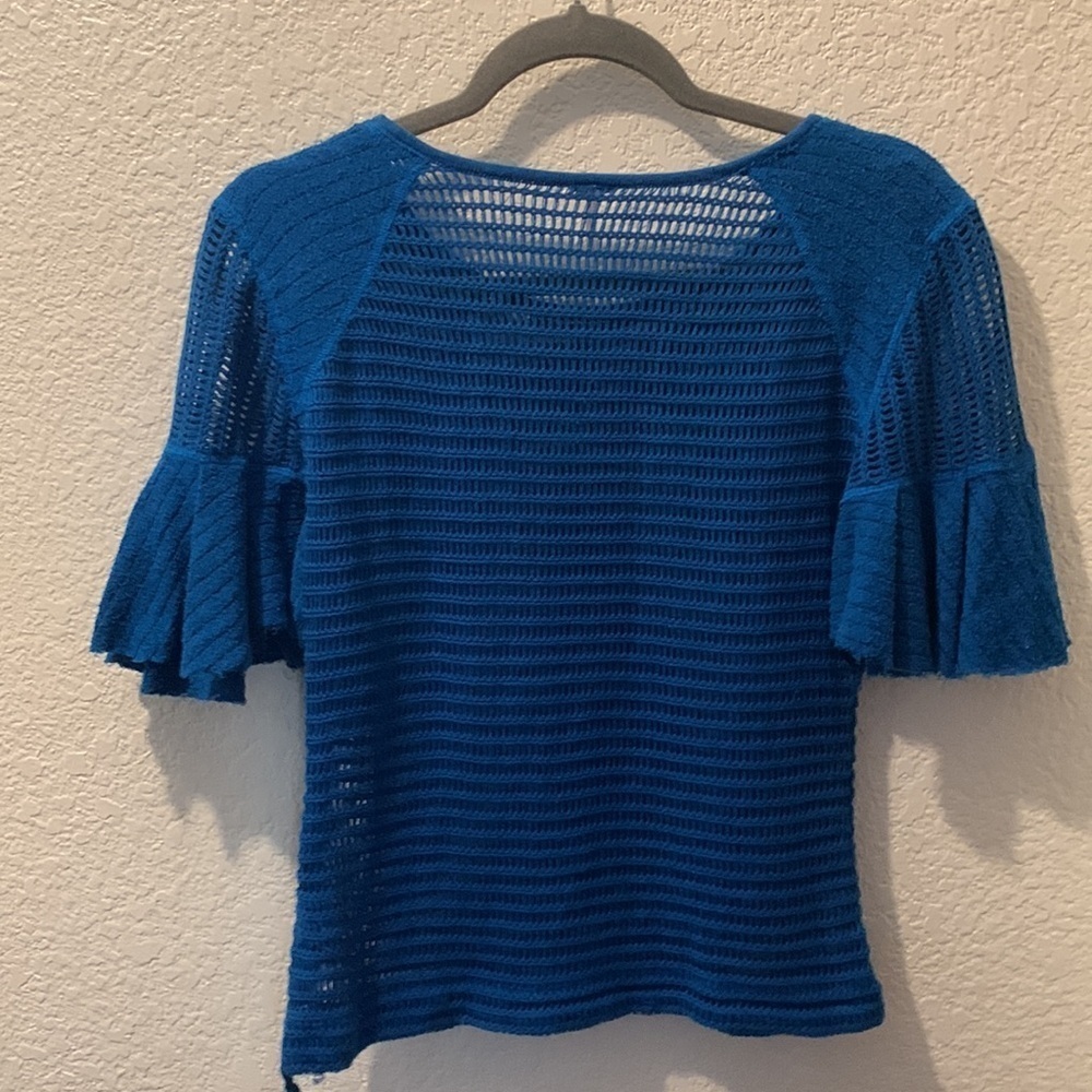 Free People Blue Knit Women's Top - Picture 7 of 8
